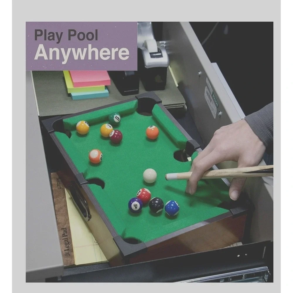 Tabletop Pool Table Game Set Brybelly Mini‎ Billiard for Kids Adults